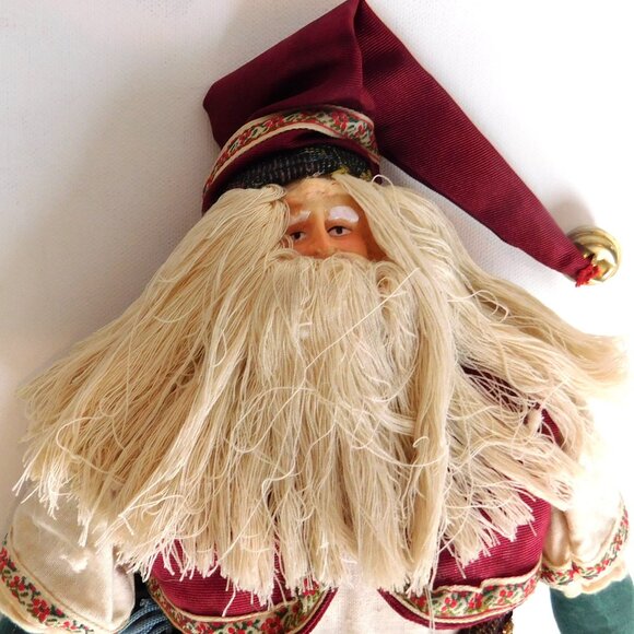 1991 Brinn’s Christmas Santa Collection Vtg Rustic Old World Santa Claus Doll - Picture 3 of 6